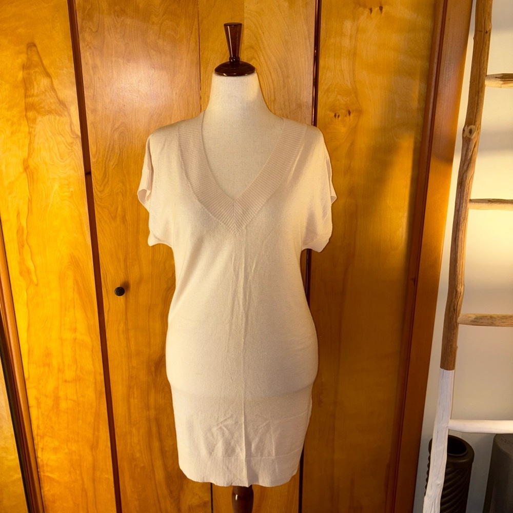 Pookie & Sebastian Cream Knit Dress